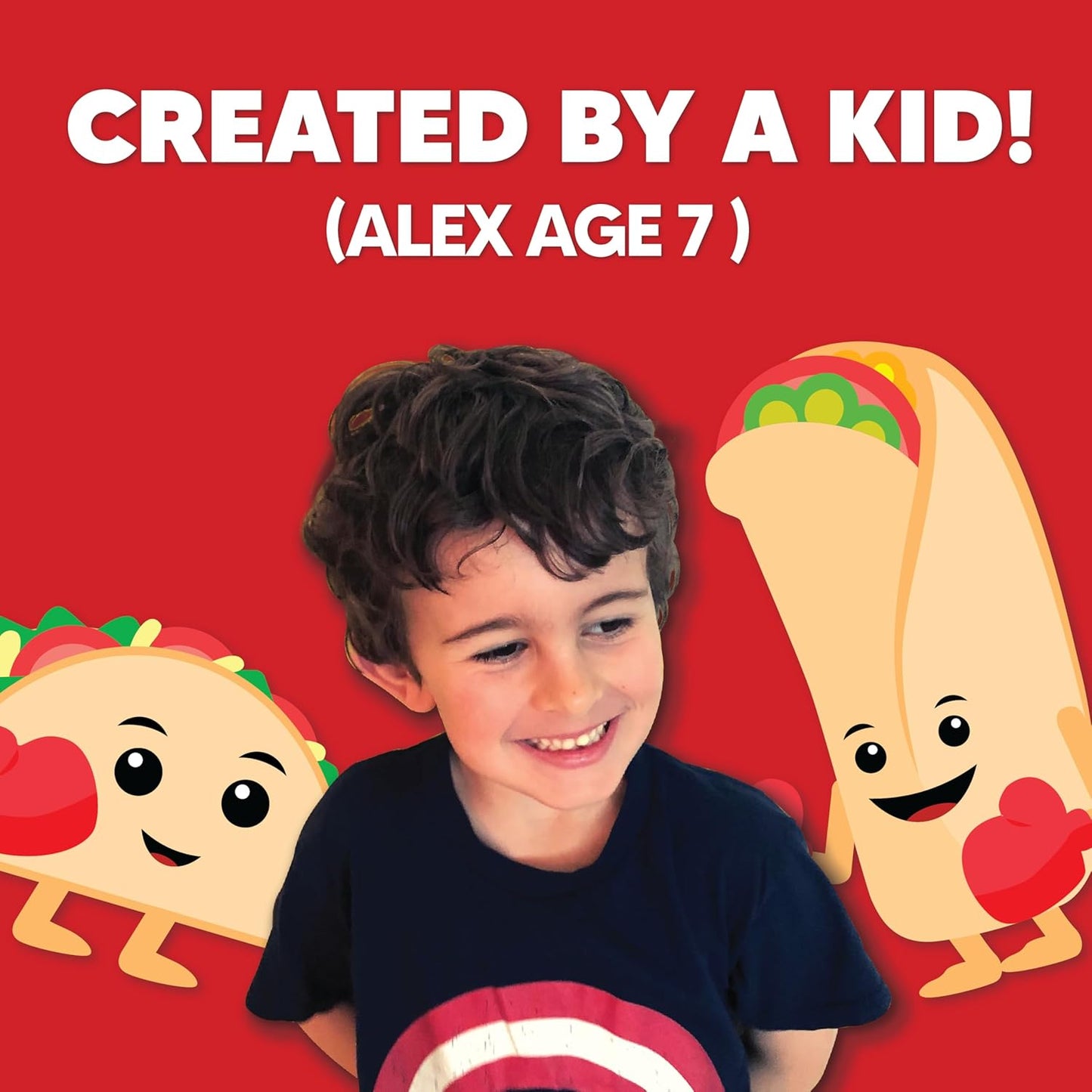 Taco vs Burrito Funny Card Game for Kids & Family | Hilarious Strategy Game for 2-4 Players, Ages 7+ Taco vs Burrito