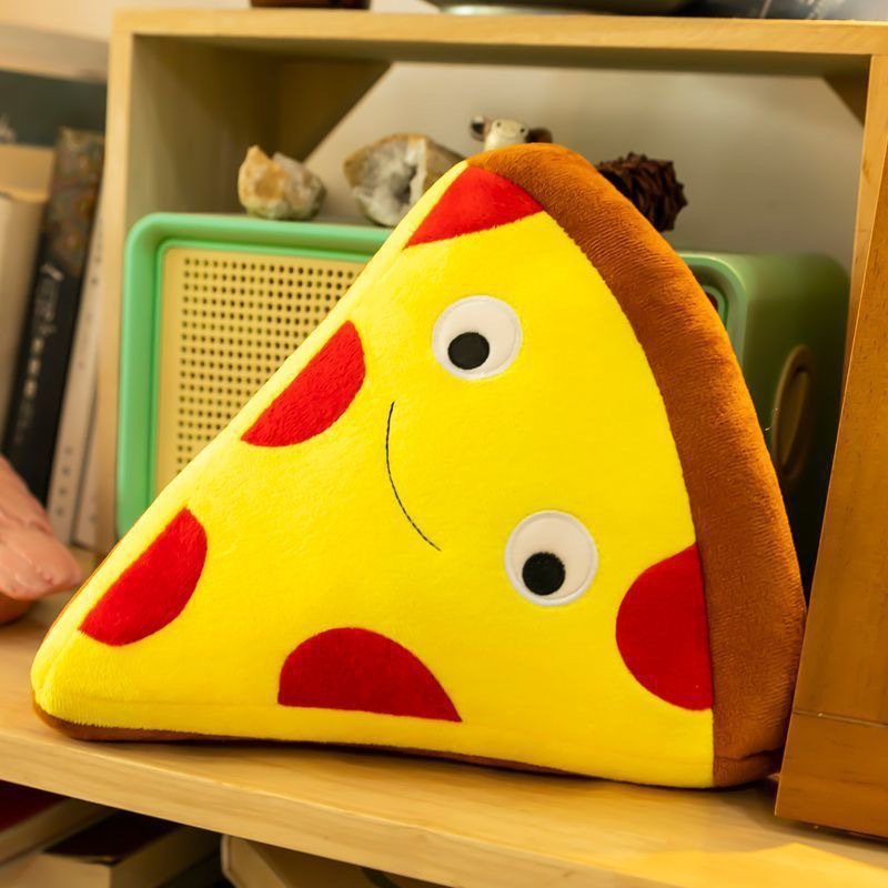 Cute Hamburger & French Fries &Cheerful Pizza Plush Toy Set | Food Pillow for Kids Room Decor
