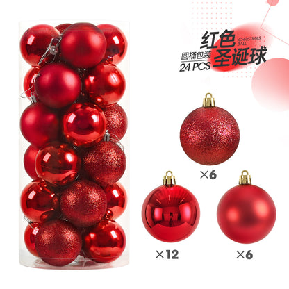 🎄 24-Pack Christmas Ornaments | Shiny & Matte Finish, Assorted Colors | Perfect for Holiday Tree & Home Decor 🎁