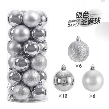 🎄 24-Pack Christmas Ornaments | Shiny & Matte Finish, Assorted Colors | Perfect for Holiday Tree & Home Decor 🎁