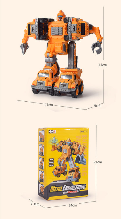 Transforming Robot Toy, Multi-Car Buildable Set, Creative Assembly Toy for Kids, Suitable for Ages 3+