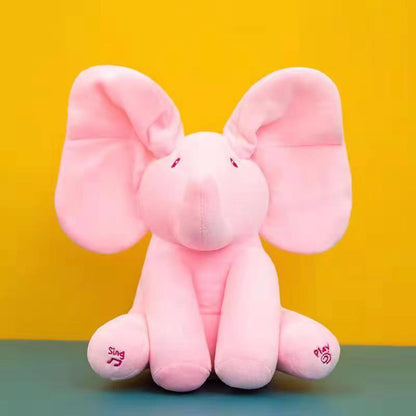 Clapping Musical Plush Toy | Built-in Speaker & Songs | Interactive Singing Stuffed Animal (Elephant/Bear/Monkey/Bunny)