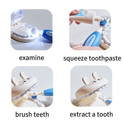 Bunny Dentist Kit for Kids – 18Pcs Pretend Play Medical Set with Cute Case, Stethoscope & Tools