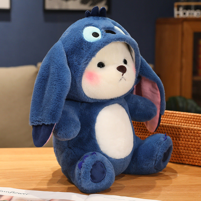 Cute Costume Bear Plush Toy | Big Ear Stuffed Animal Doll | Soft Hugging Bear for Kids & Gifts