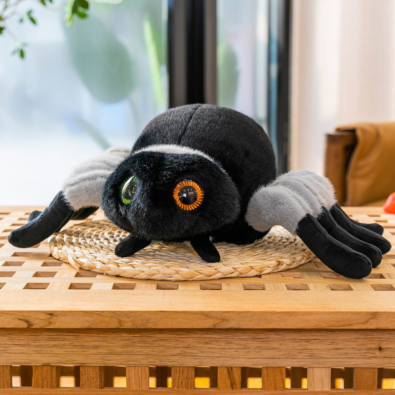 Cute Jumping Spider Plush Toy | Realistic Insect Pillow | Soft Novelty Spider Stuffed Animal