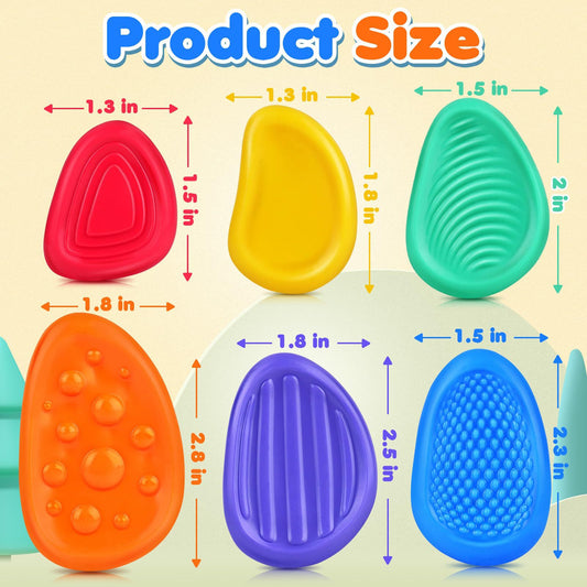 6-Pack Textured Sensory Toys for Kids | Soft Tactile Fidget Tools | Autism & Anxiety Relief