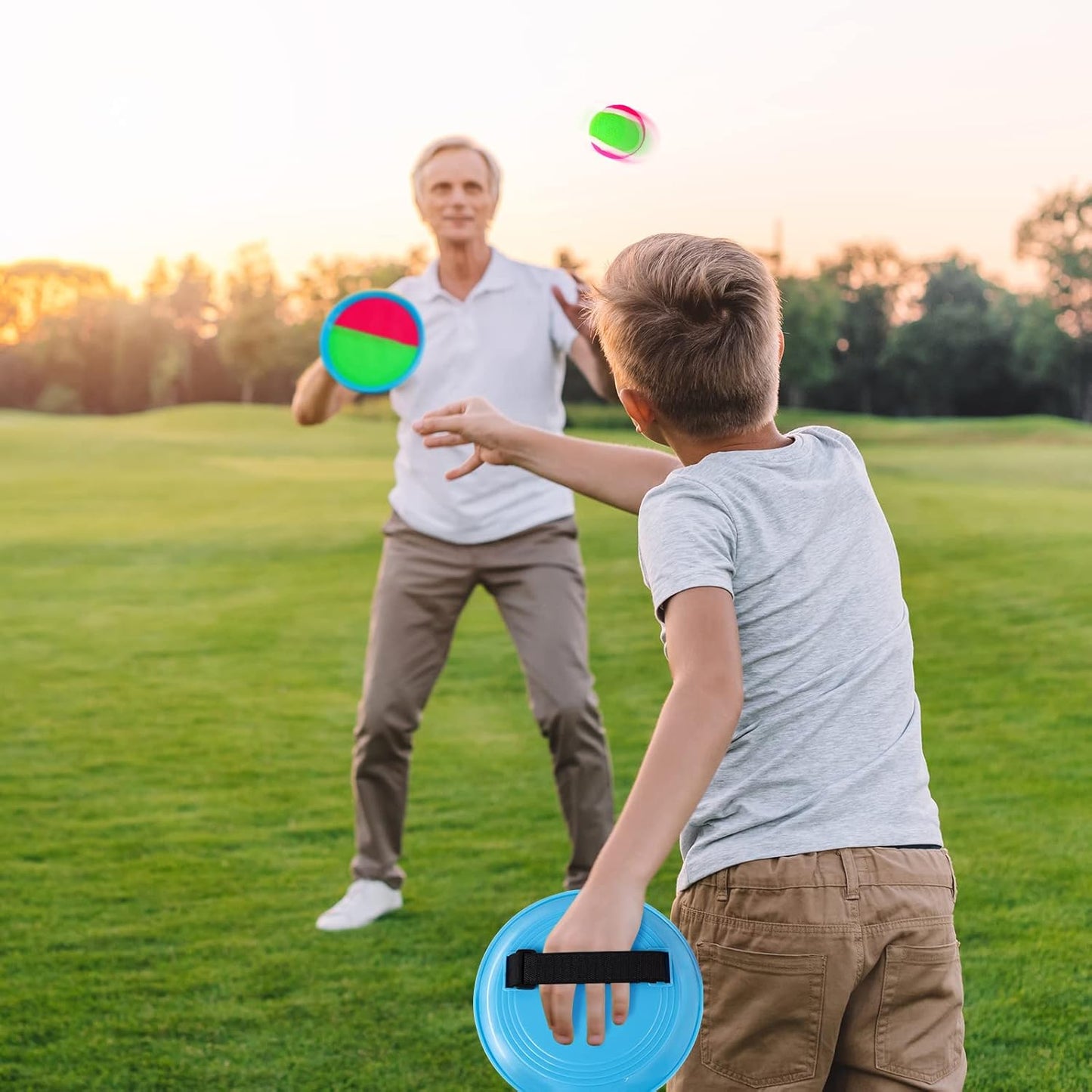 Throw & Catch Sticky Paddle Ball Game Set for Kids & Adults