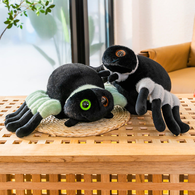Cute Jumping Spider Plush Toy | Realistic Insect Pillow | Soft Novelty Spider Stuffed Animal