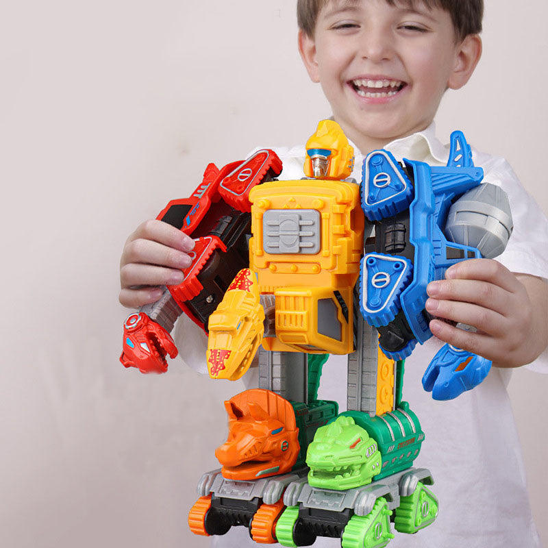 Transforming Robot Toy, Multi-Car Buildable Set, Creative Assembly Toy for Kids, Suitable for Ages 3+