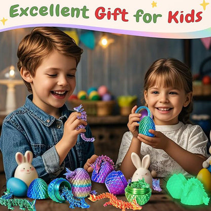 【 Colorful Dragon Egg Toy Set】Mystical Hatchable Dragon Surprise Eggs