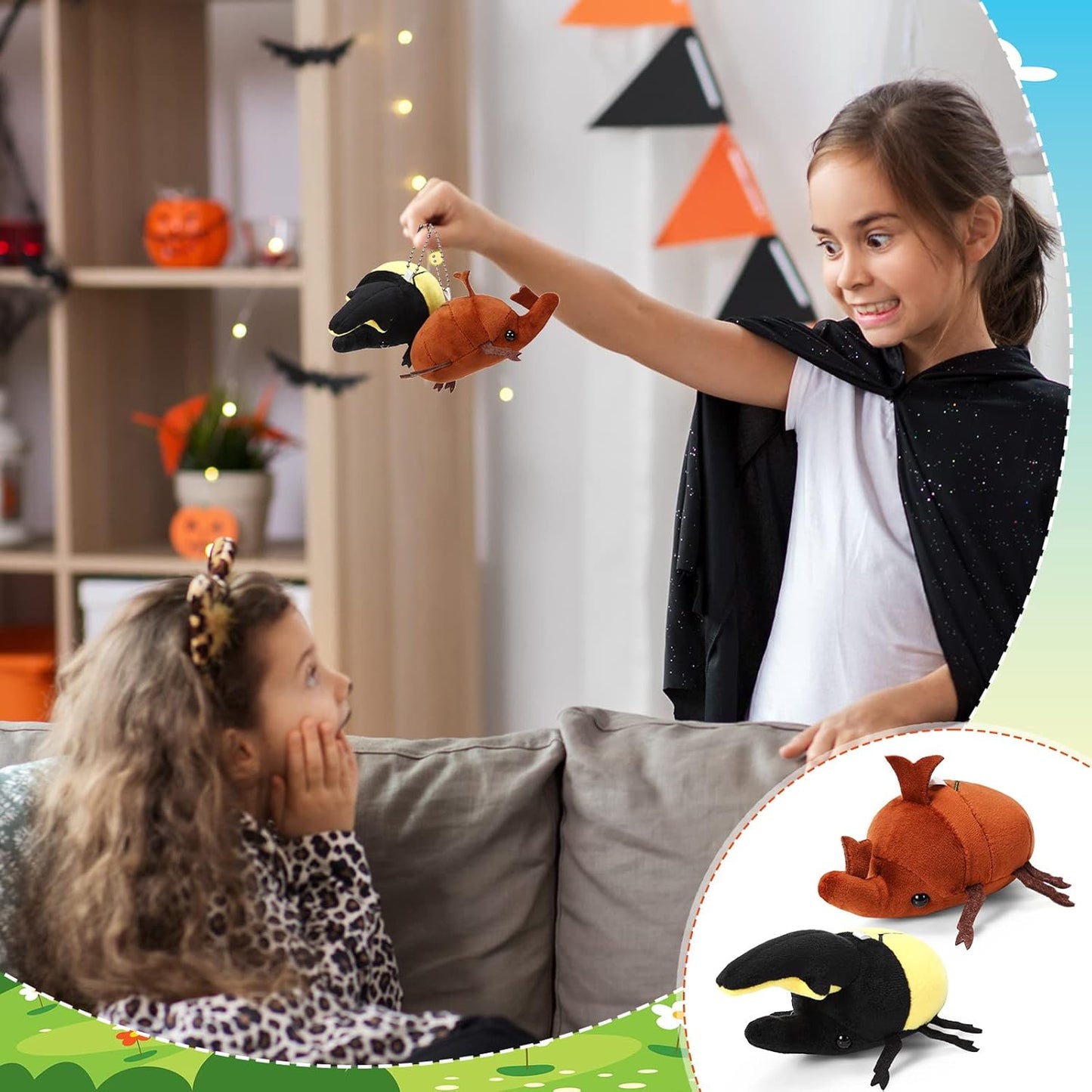 Cute Insect Plush Toys 4 Inch Small Ladybug Bee Moth Butterfly Mantis Beetle Stuffed Keychains Soft Cuddly Insect Plushies for Birthday Party Supplies Classroom Prizes Animal Collections