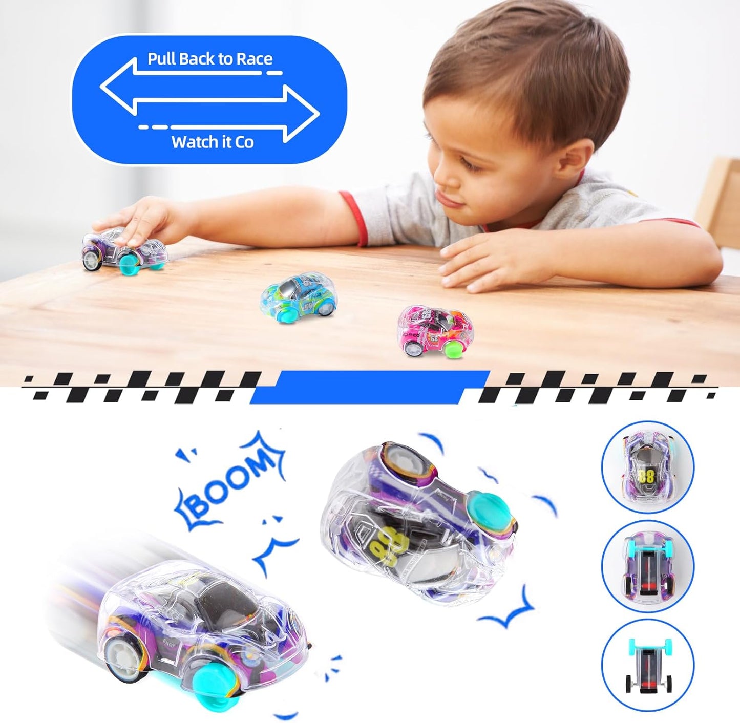 Mini Pull Back Cars Set – Colorful Speed Racing Toy for Kids