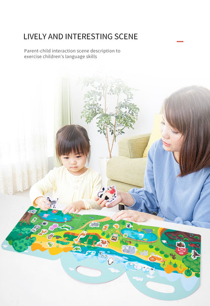Portable Jelly Sticker Quiet Book | 6 Educational Early Learning Themes for Kids