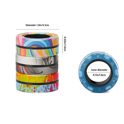 Magnetic Rings Fidget Toy 3-Pack | Stress Relief Magnetic Spinner Rings for Kids & Adults | Creative Finger Toy for Focus and Fun
