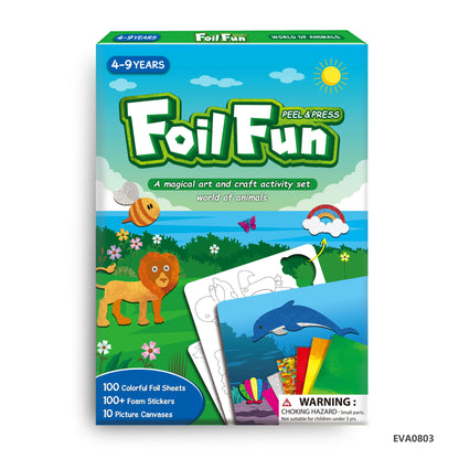 Sparkly Forest Animal Sticker Art Kit – Create 10 Glittery Animal Pictures for Kids Ages 4+