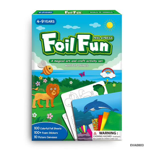 Sparkly Forest Animal Sticker Art Kit – Create 10 Glittery Animal Pictures for Kids Ages 4+