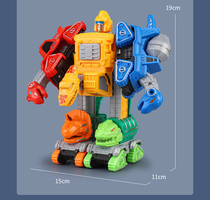 Transforming Robot Toy, Multi-Car Buildable Set, Creative Assembly Toy for Kids, Suitable for Ages 3+
