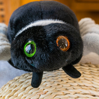 Cute Jumping Spider Plush Toy | Realistic Insect Pillow | Soft Novelty Spider Stuffed Animal