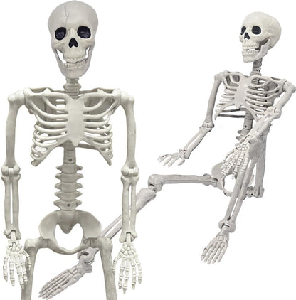 💀 40cm Skeleton Figurine | Realistic Sitting Skeleton Decor | Perfect for Halloween & Spooky Themed Parties 🎃