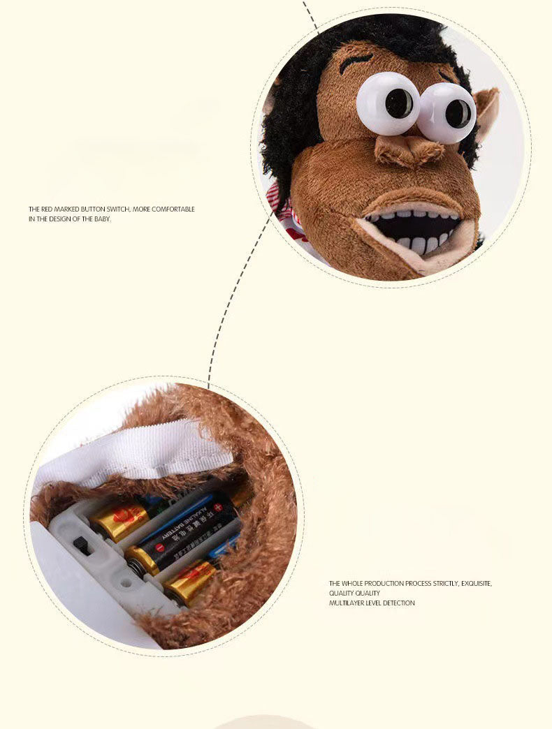Interactive Banana Monkey Plush – Shaking & Screaming Toy That Reacts When You Steal the Banana