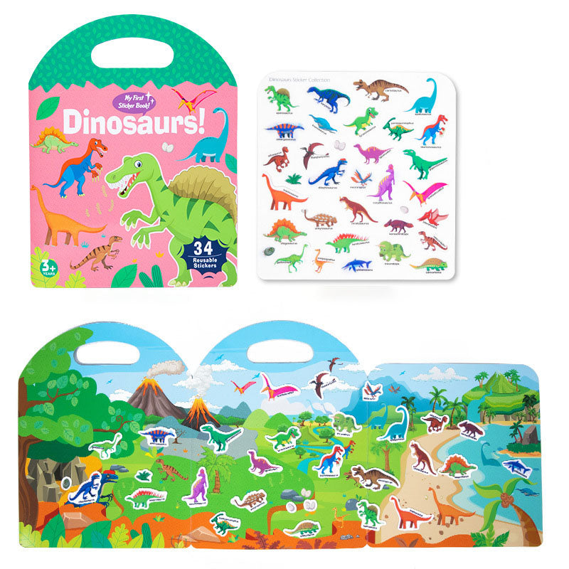 Portable Jelly Sticker Quiet Book | 6 Educational Early Learning Themes for Kids