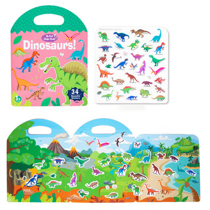 Portable Jelly Sticker Quiet Book | 6 Educational Early Learning Themes for Kids