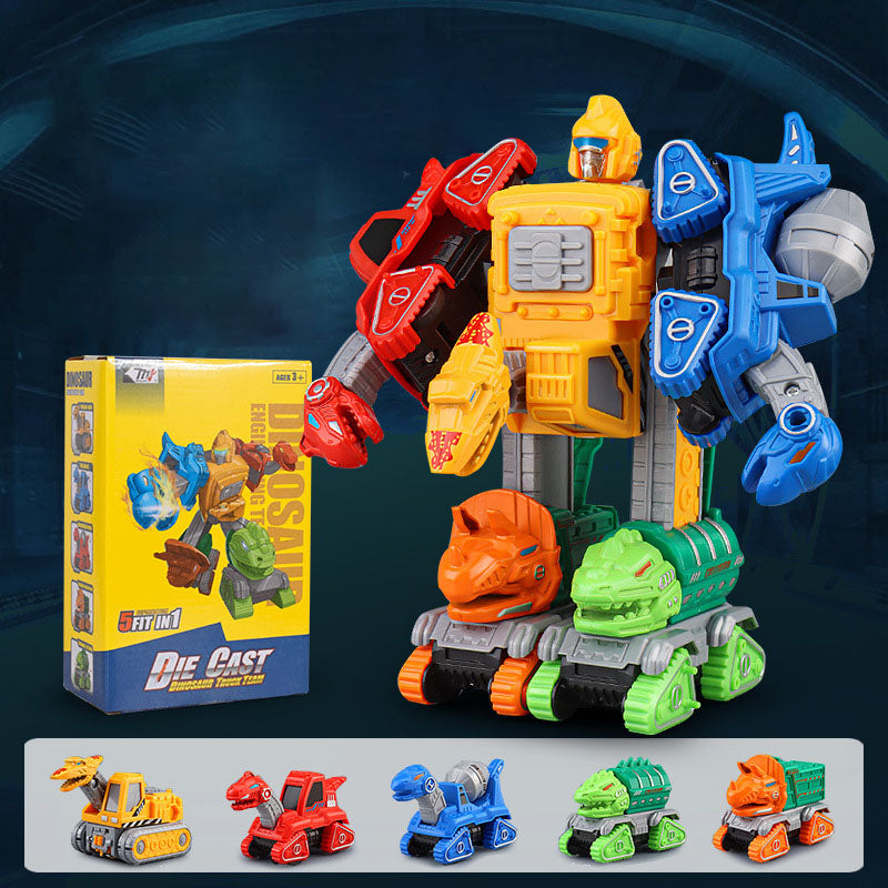 Transforming Robot Toy, Multi-Car Buildable Set, Creative Assembly Toy for Kids, Suitable for Ages 3+