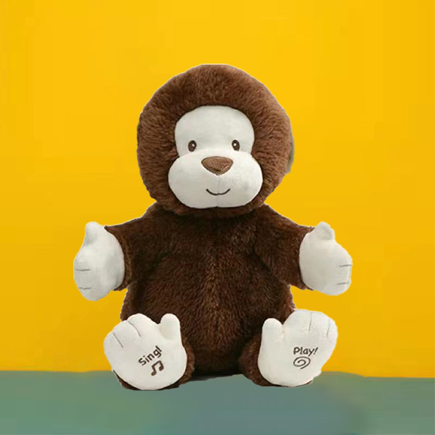 Clapping Musical Plush Toy | Built-in Speaker & Songs | Interactive Singing Stuffed Animal (Elephant/Bear/Monkey/Bunny)